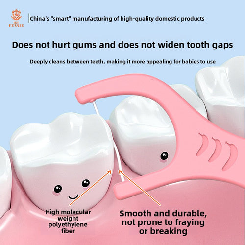 Kids Fluoride Dental Floss Picks 100pcs